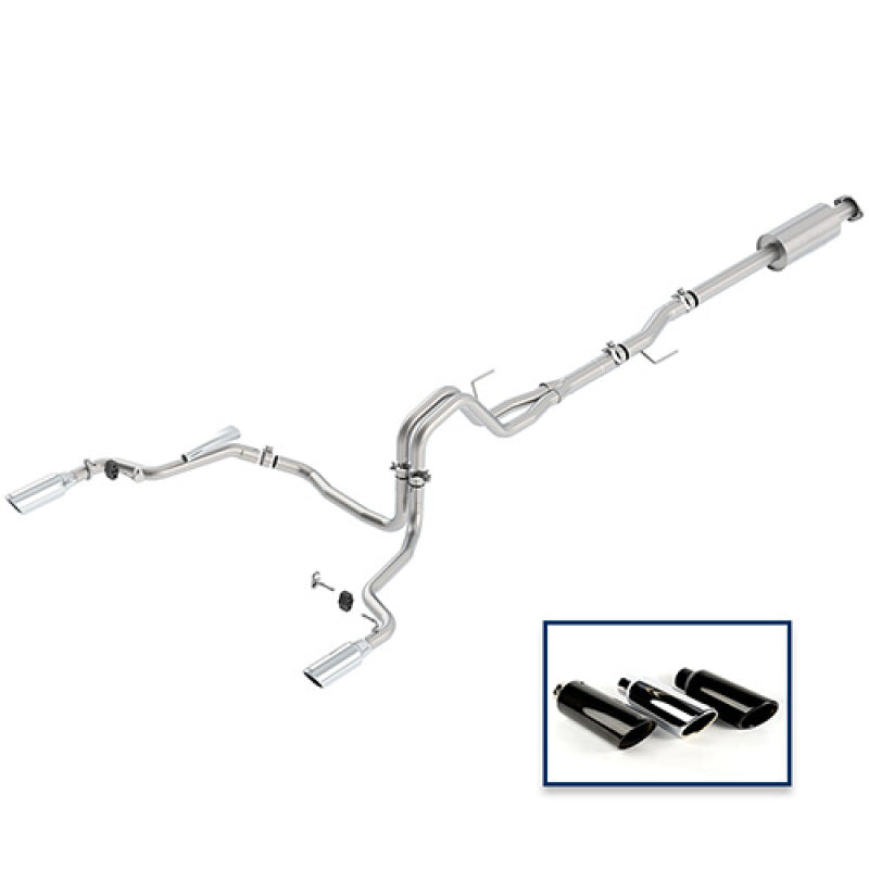 Ford Racing 15-18 F-150 3.5L Cat-Back Extreme Exhaust System Rear Exit w/ Chrome Tips M-5200-F1535DECA