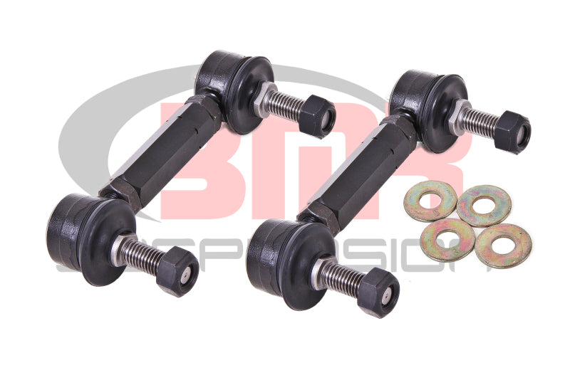 BMR 15-17 S550 Mustang Rear Sway Bar End Link Kit - Black ELK014