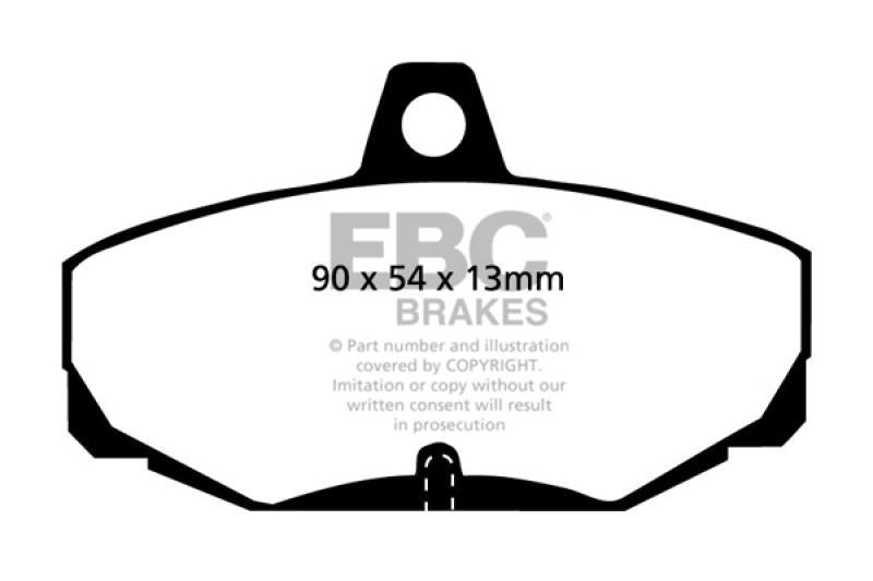 EBC 96-00 Ac Ace 5.0 Yellowstuff Rear Brake Pads DP4617R Main Image