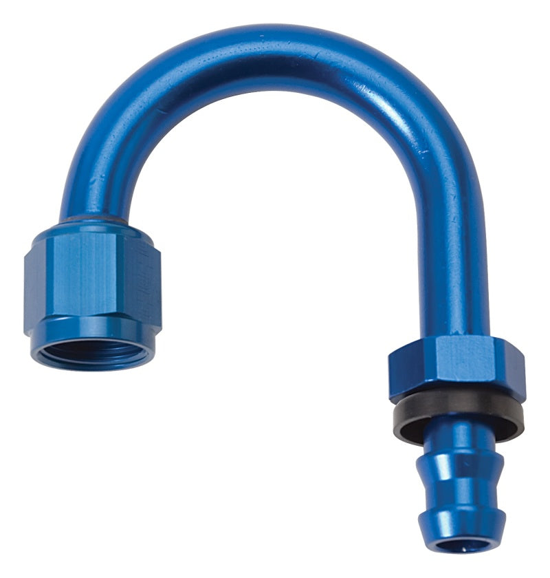 Russell #6 Twist-Lok 180° Standard Radius Hose Ends - Blue