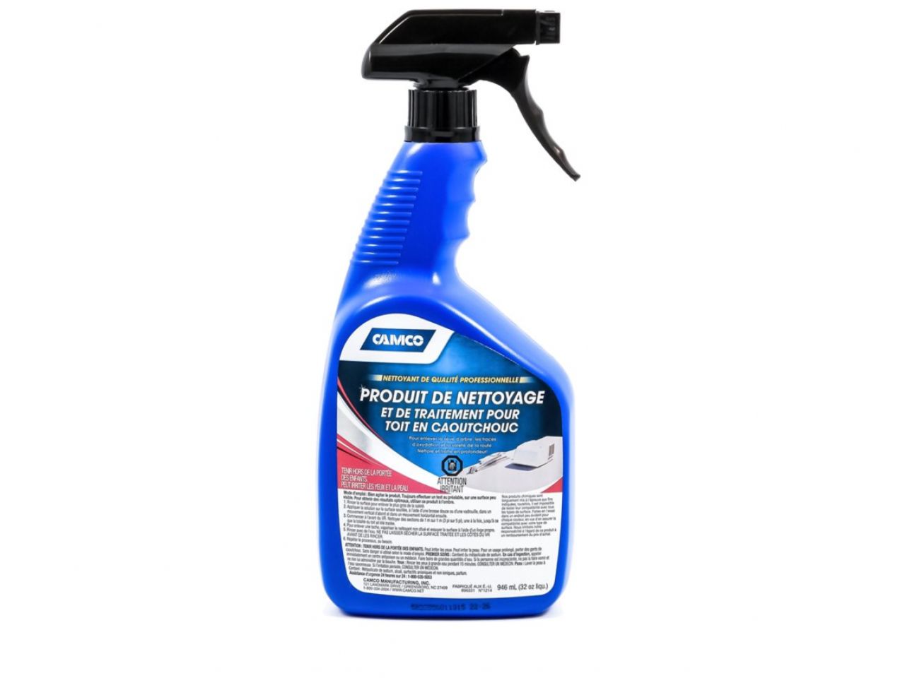 Camco Rubber Roof Cleaner - Pro-Strength, 32 Oz Bilingual