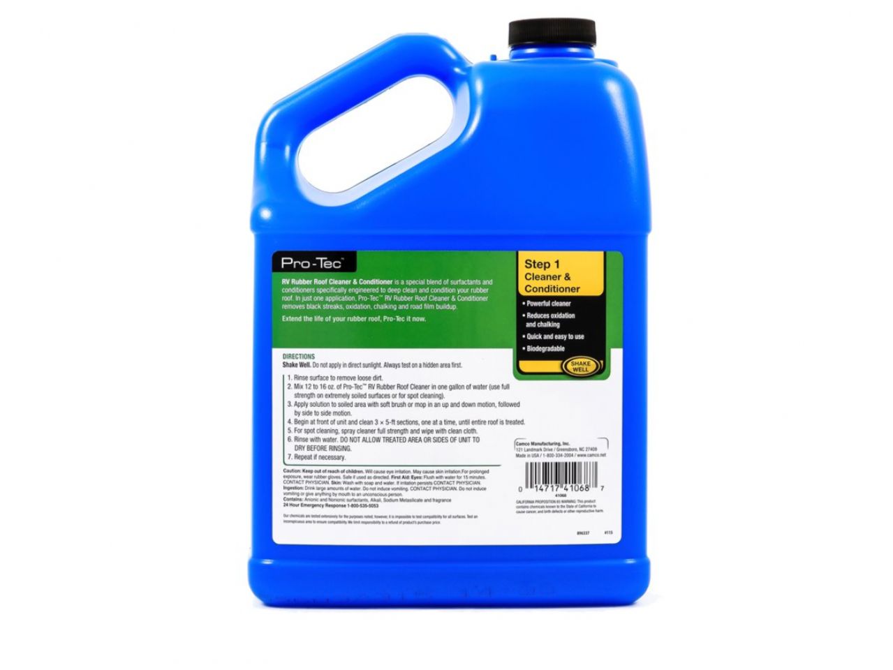 Camco Pro-Tec Rubber Roof Cleaner - Pro-Strength 1 Gallon