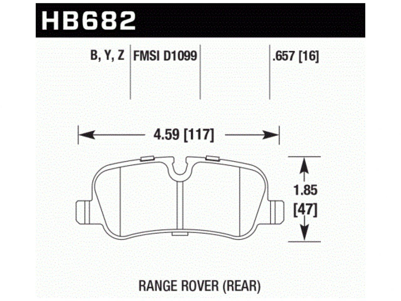 Hawk Brake Pads HB682B.657 Item Image