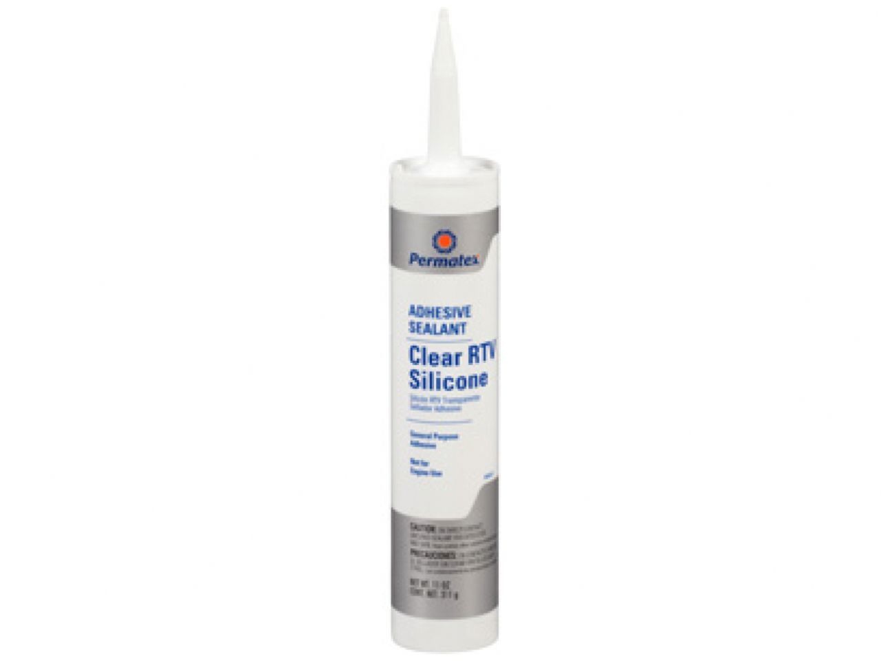 Permatex Clear RTV Silicone Adhesive Sealant,  3 oz tube, carded, Each