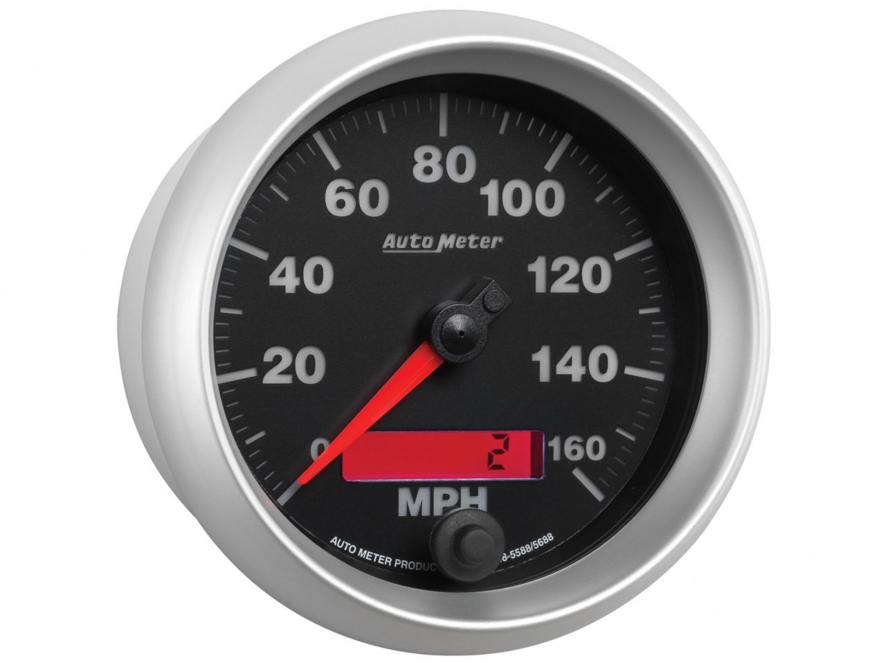 Autometer Gauge, Speedometer, 3 3/8", 160mph, Elec. Programmable, Elite