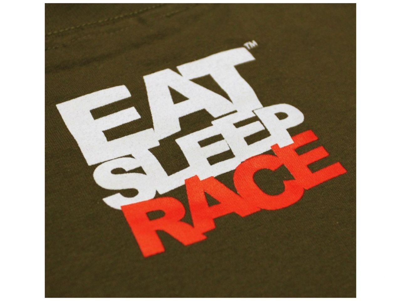 Eat Sleep Race Olive Box Crew T-Shirt