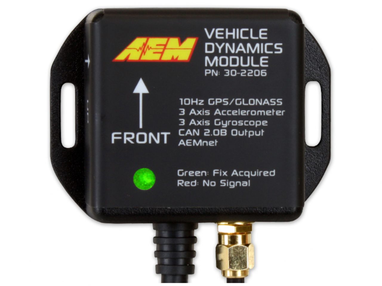 AEM Electronics Vehicle Dynamics Module, 10HZ GPS w/ IP67-Rated Antenna, 3-Axis Accele