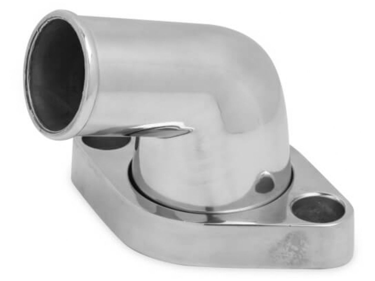 Weiand Aluminum Water Outlet, 15 Degree, Polished