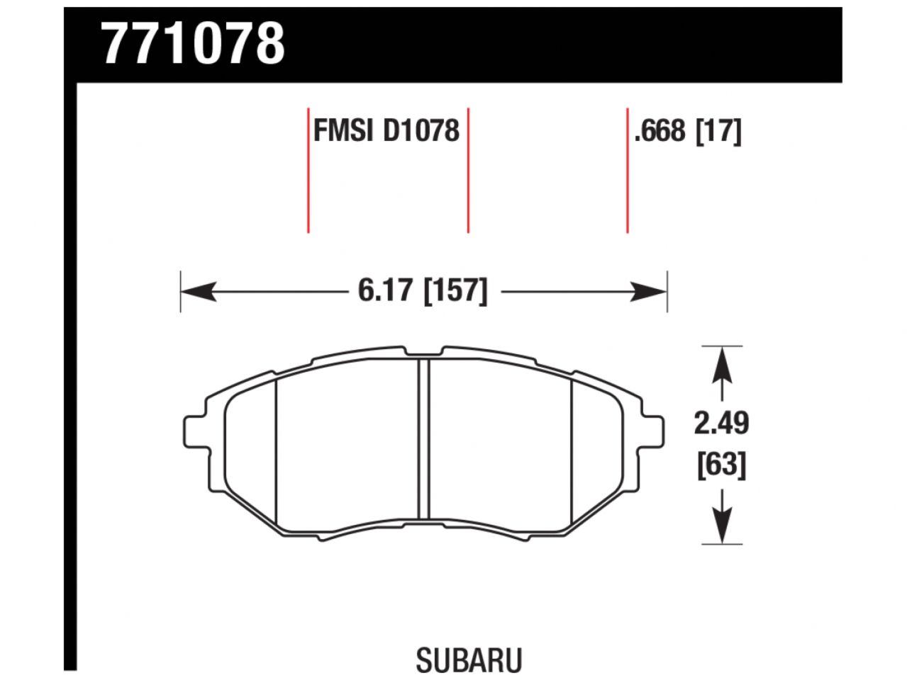 Hawk Brake Pads 771078 Item Image