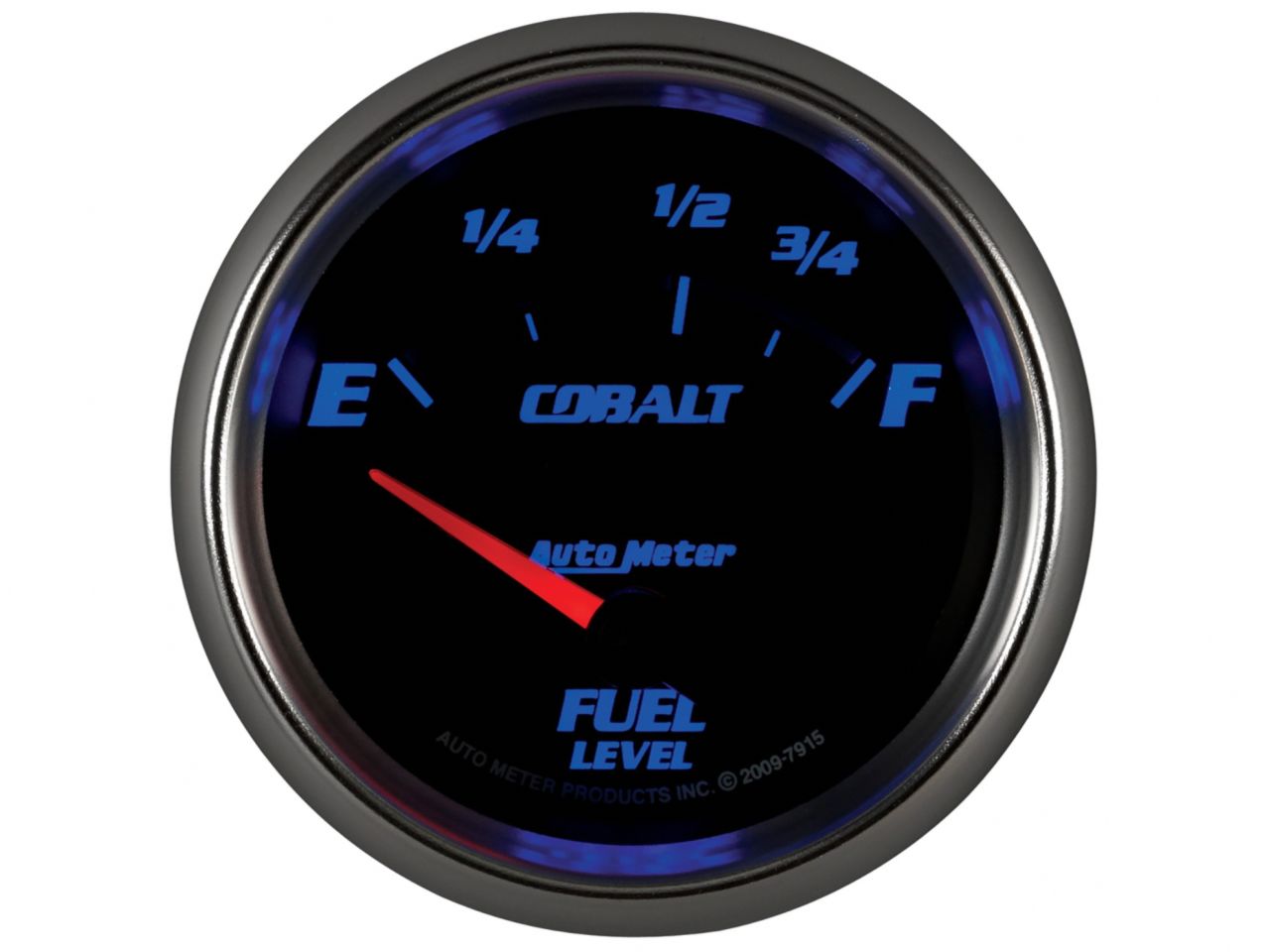 Autometer Gauge,Fuel Level,2 5/8", 73E to 10F, Elec, Cobalt