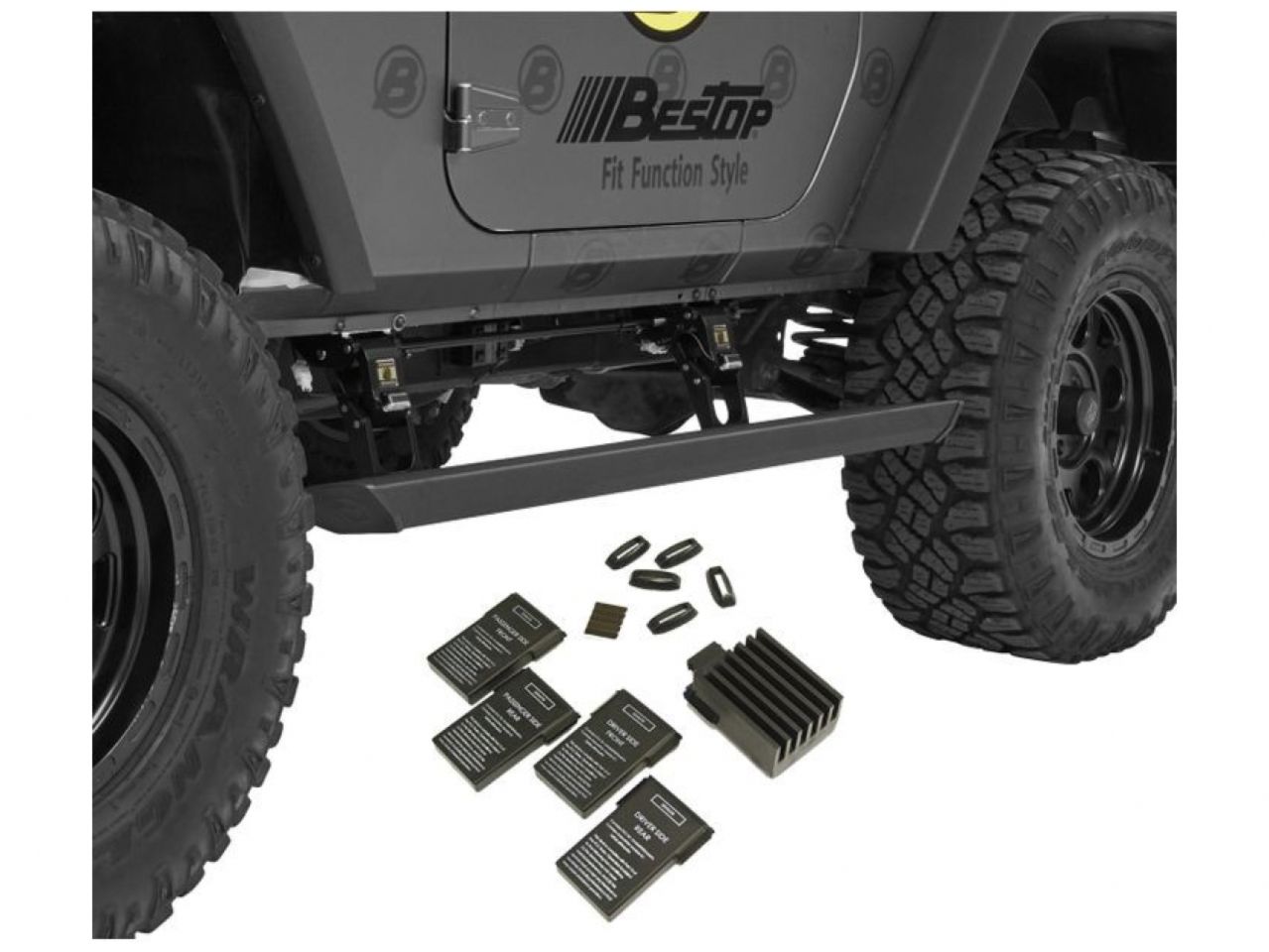 Bestop Jeep 07-16 Wrangler 2-Door, Black, Set