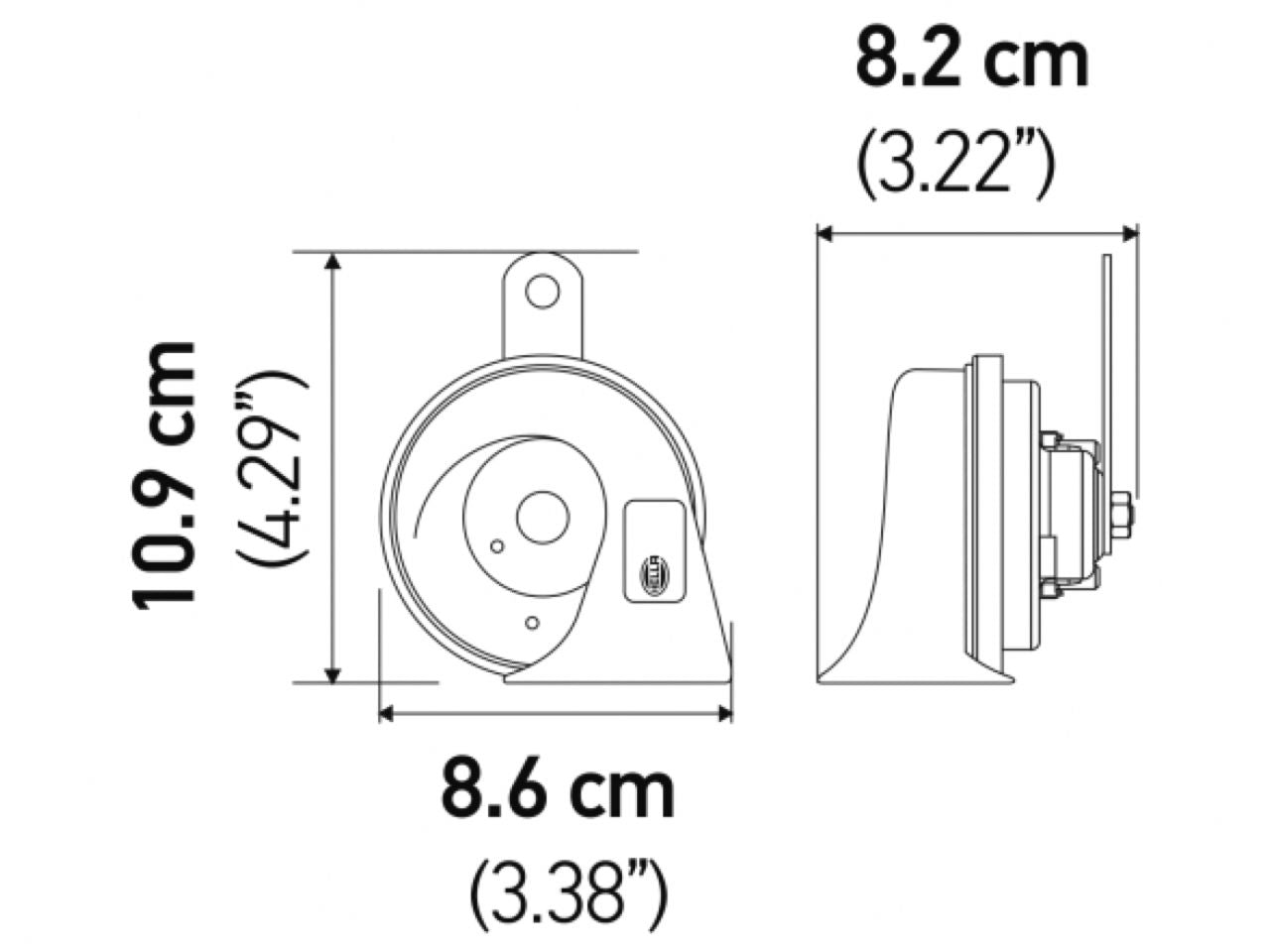 Hella Horn Kit Bx Blk