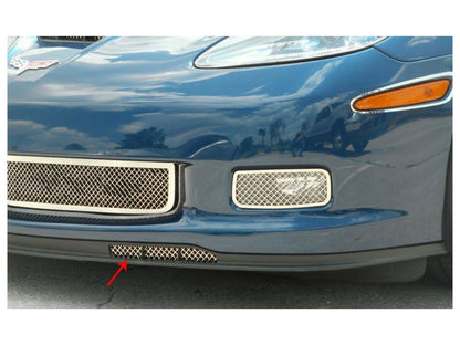 American Car Craft (ACC) 2006-2013 Z06+GS+ZR1 Corvette - Air Dam Grilles Laser Mesh Polished