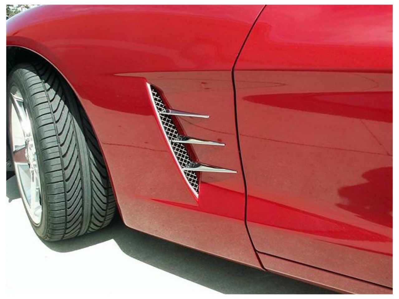 American Car Craft (ACC) Fender Vent;Corvette Vent Spears w/Laser Mesh Vents 8Pc 2005-2013 C6