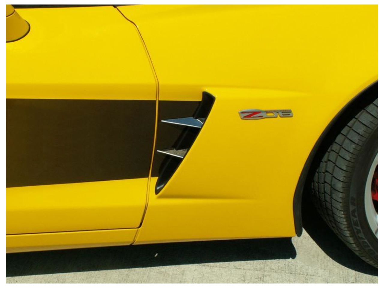 American Car Craft (ACC) Fender Vent;Corvette Vent Spears w/Perforated Front Vents 6Pc Polished