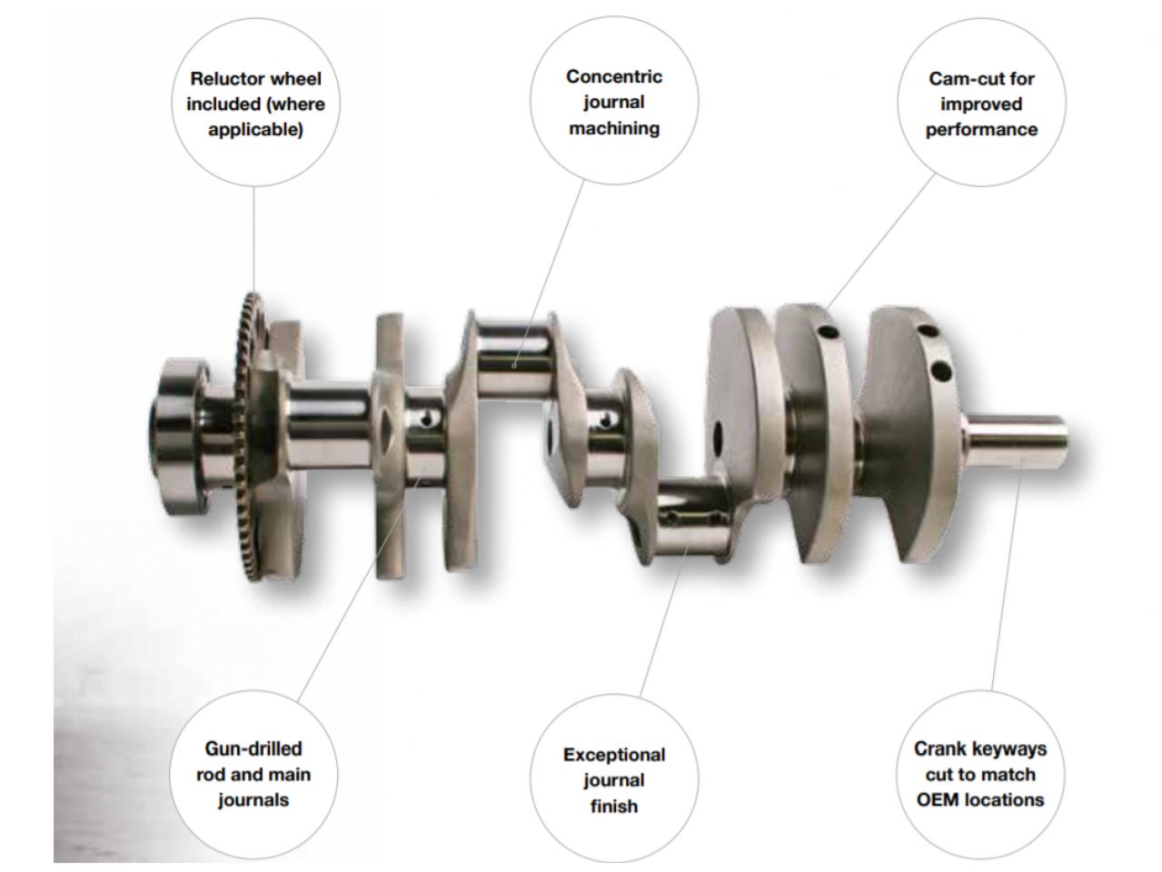 K1 Technologies Forged Crankshaft for Chevrolet Big Block 454 4.25 Stroke