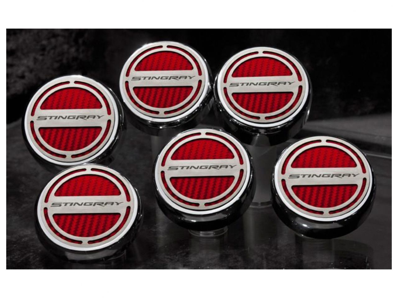 American Car Craft (ACC) 2014-2019 Manual Z06/Z51/C7 Corvette Stingray-Fluid Cap Cover 6Pc Set