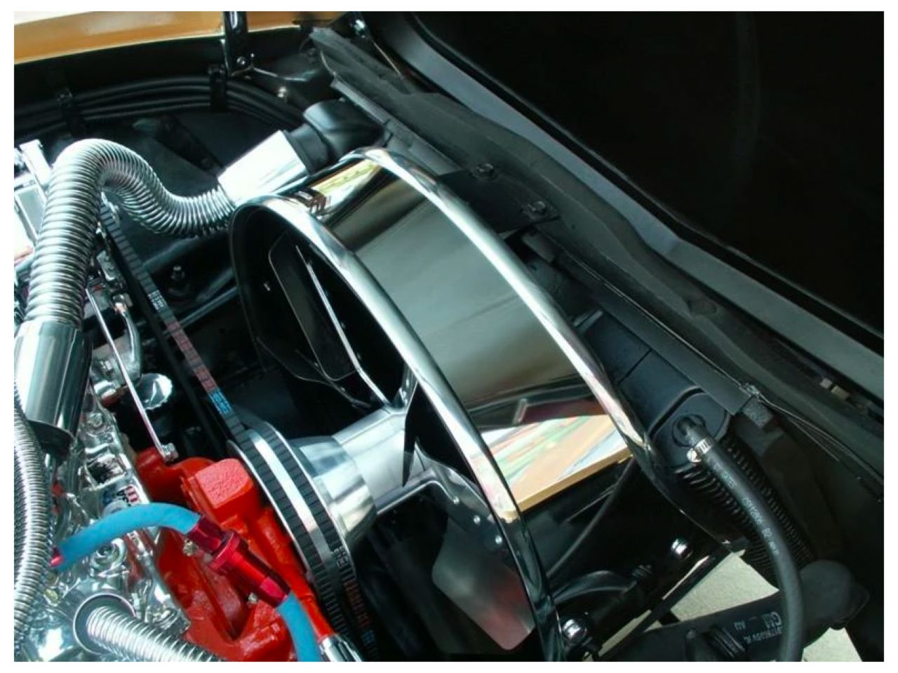 American Car Craft (ACC) 1972 C3 Corvette - Stock Engine Fan Shroud Cover Polished