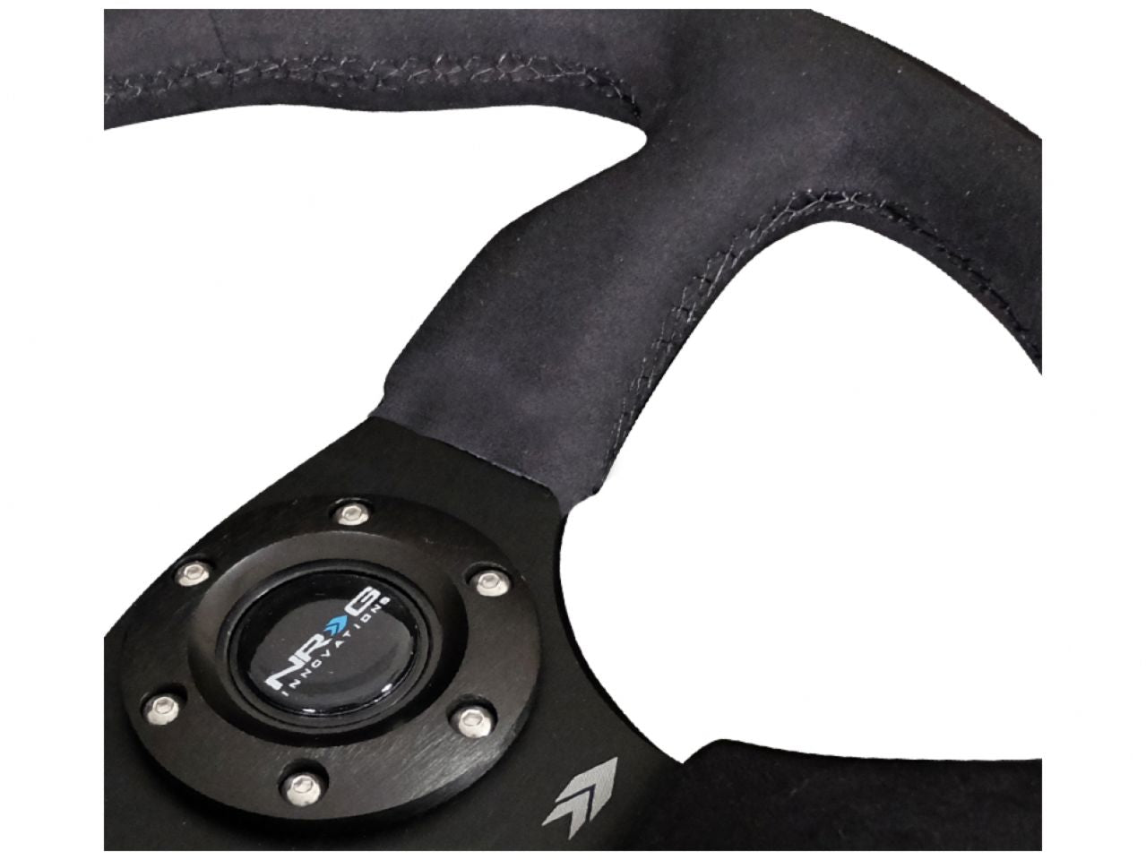 NRG Reinforced Steering Wheel - 350mm Sport Leather Racing ( 2.5" Deep)