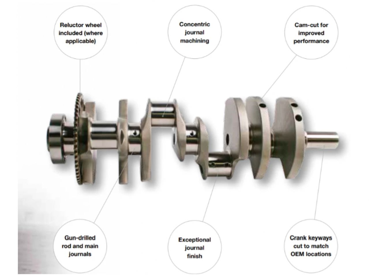 K1 Technologies Forged Crankshaft for Chevrolet LS 4.1 Stroke with 58 Reluctor