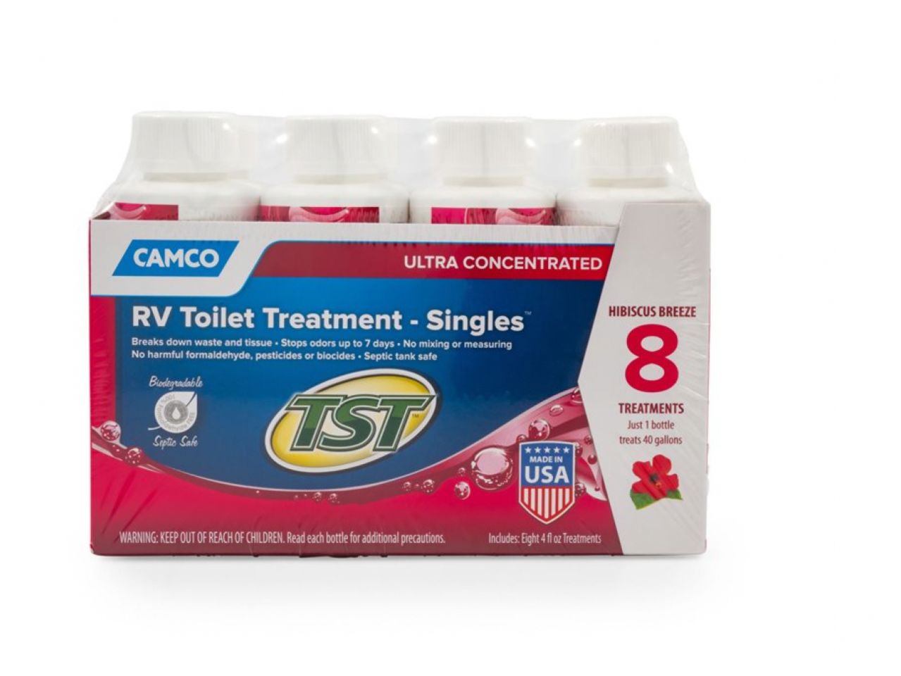 Camco TST Hibiscus Breeze Singles 8-4 Oz Bottles