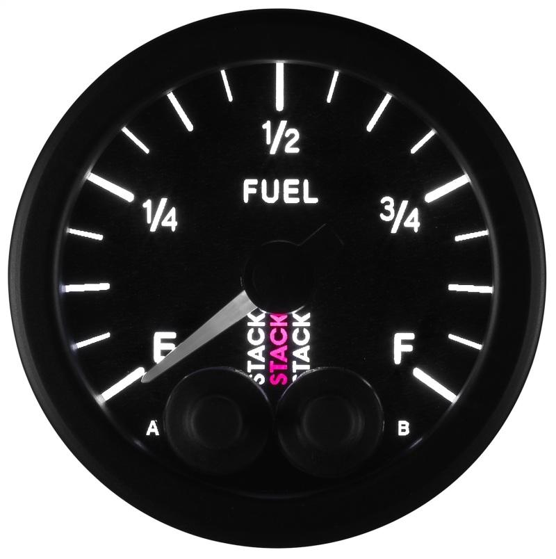 Autometer Stack 52mm 0-280 Ohm Programmable Pro-Control Fuel Level Gauge - Black ST3515 Main Image