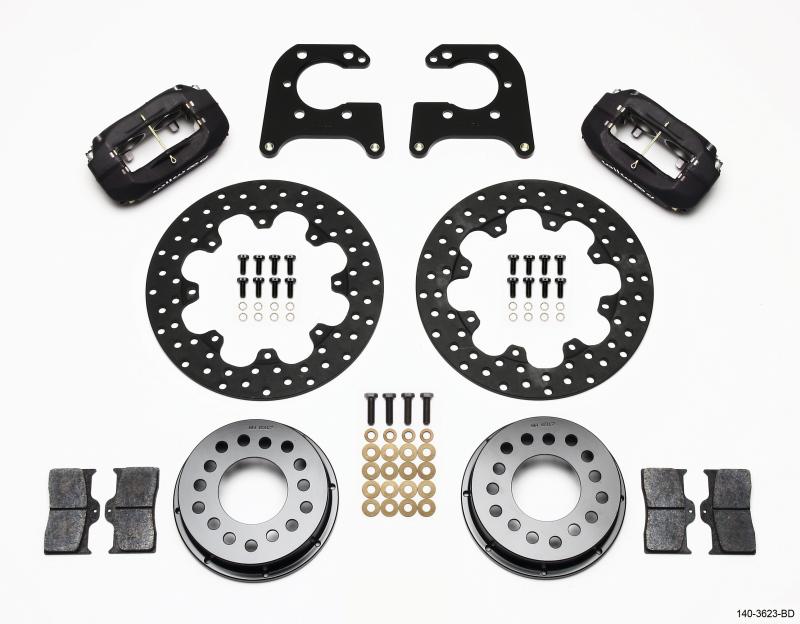 Wilwood Forged Dynalite Rear Drag Kit Drilled Rotor Big Ford 2.50in Offset 140-3623-BD Main Image