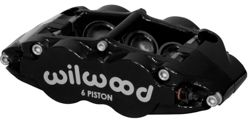 Wilwood Caliper-Forged Narrow Superlite 6R-L/H 1.75/1.25in/1.25in Pistons 1.25in Rotor - Black 120-14551-BK