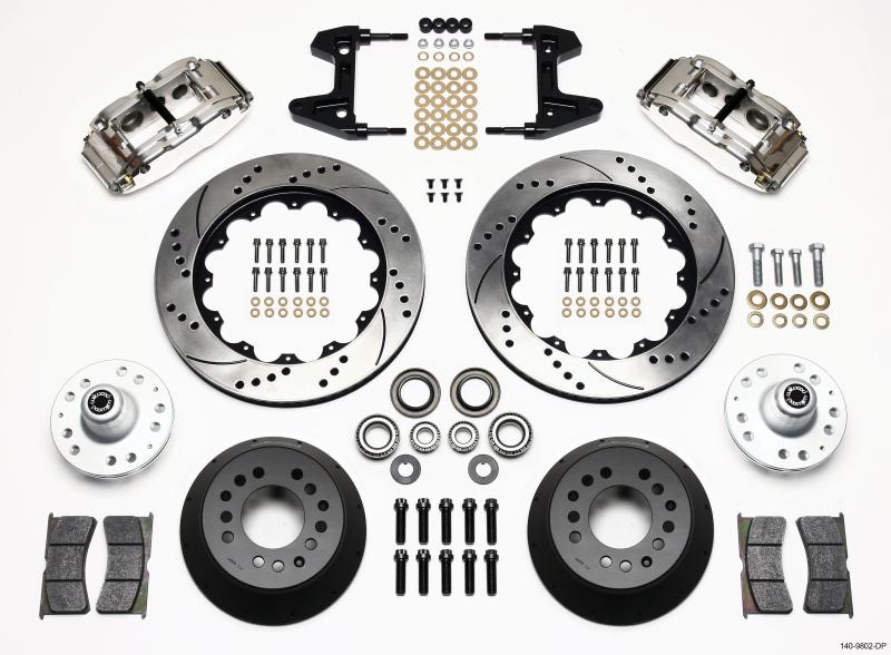 Wilwood Narrow Superlite 6R Front Hub Kit 14.00in Drill Pol 74-80 Pinto/Mustang II Disc Spindle only 140-9802-DP Main Image