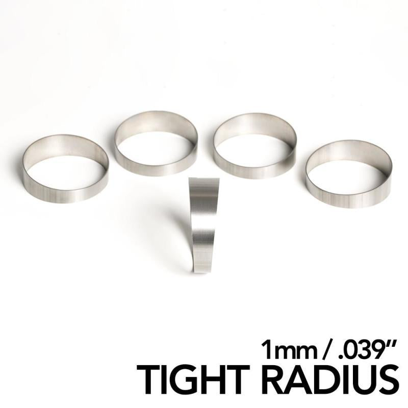Ticon Industries 1.5in 45 Degree 2.55in CLR Tight Radius 1mm Wall Titanium Pie Cuts - 5pk 109-03801-0013 Main Image