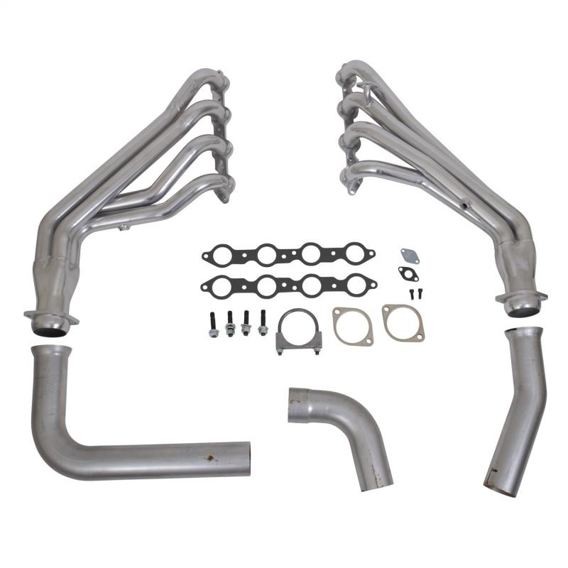 BBK 99-02 GM Full Size Truck Long Tube Exhaust Headers And Y Pipe System - 1-3/4 Silver Ceramic 16140 Main Image