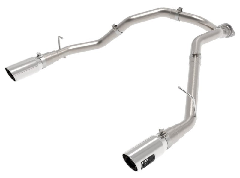 aFe Large Bore-HD 3in 409SS DPF-Back Exhaust System w/ Polished Tip RAM 1500 20-21 V6-3.0 49-42080-P