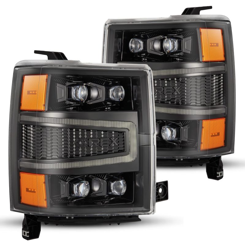 AlphaRex 04-15 Chevy 1500 NOVA-Series LED Proj Headlights Alpha BL w/Activ Light/Seq Signal & SB DRL 880241