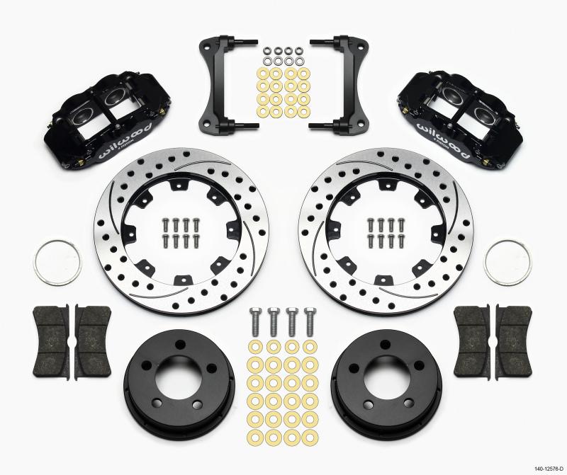 Wilwood Narrow Superlite 4R Front Kit 12.19in Drilled 87-89 Jeep YJ 140-12576-D Main Image