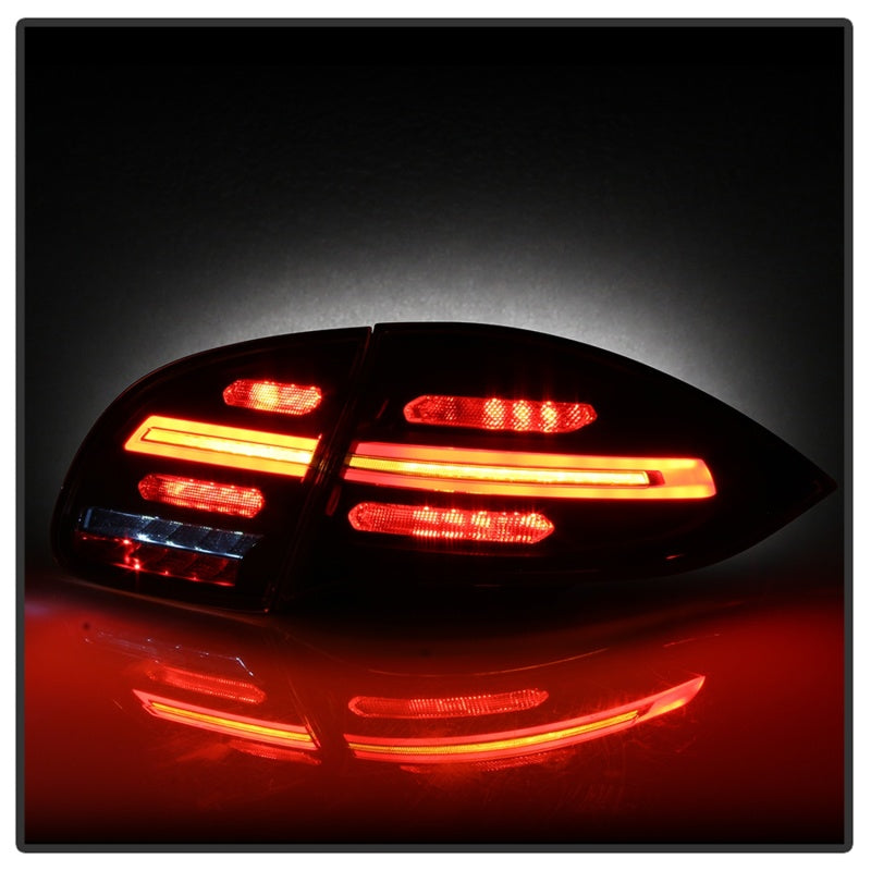 Spyder Porsche Cayenne 958 11-14 LED Tail Lights - Sequential Signal - Black 5086853