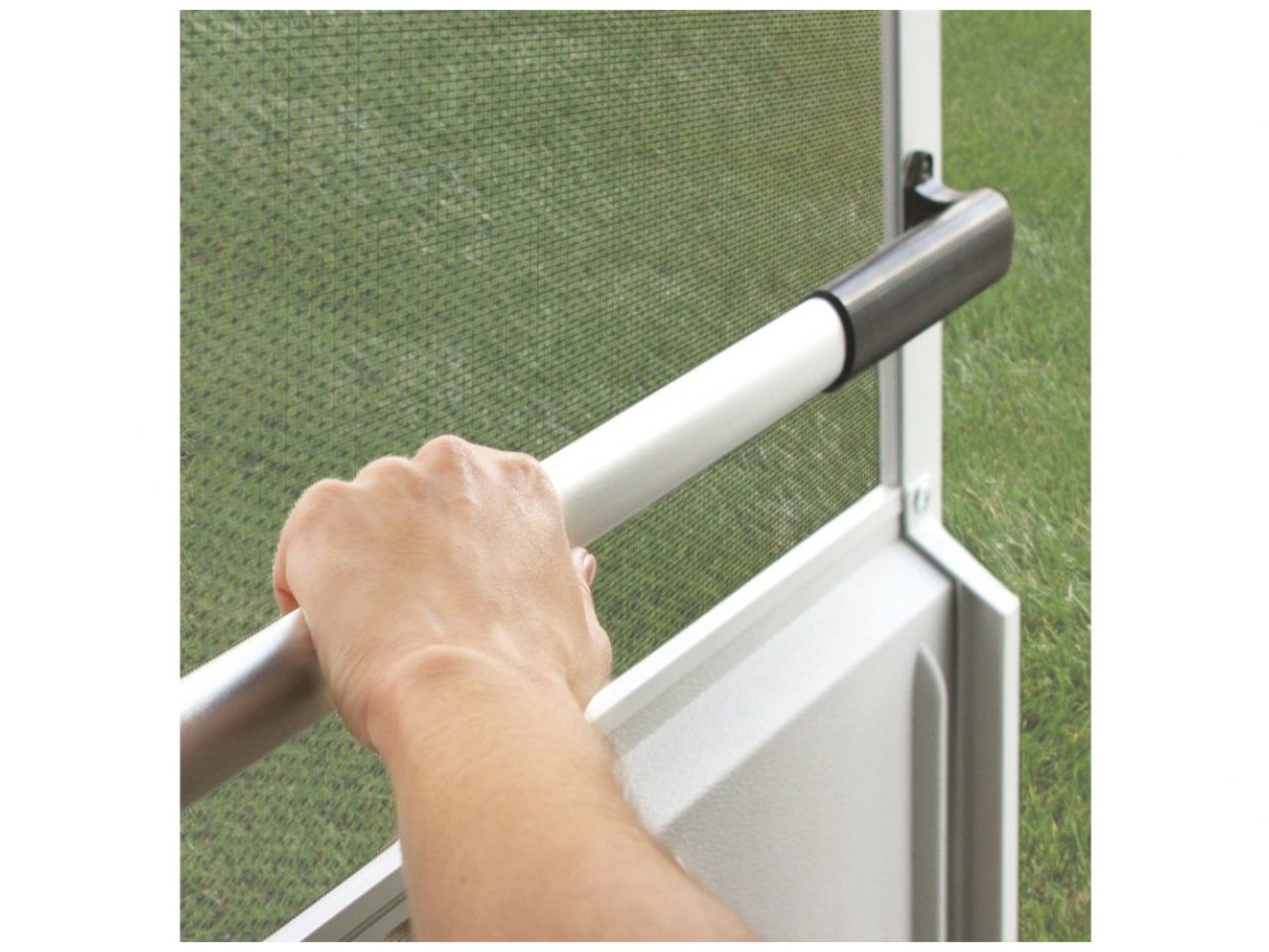 Camco RV Screen Door Cross Bar - Black Handles