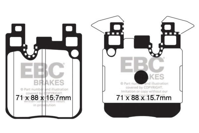 EBC 14+ BMW 228 Coupe 2.0 Turbo Brembo calipers Ultimax2 Rear Brake Pads UD1656 Main Image