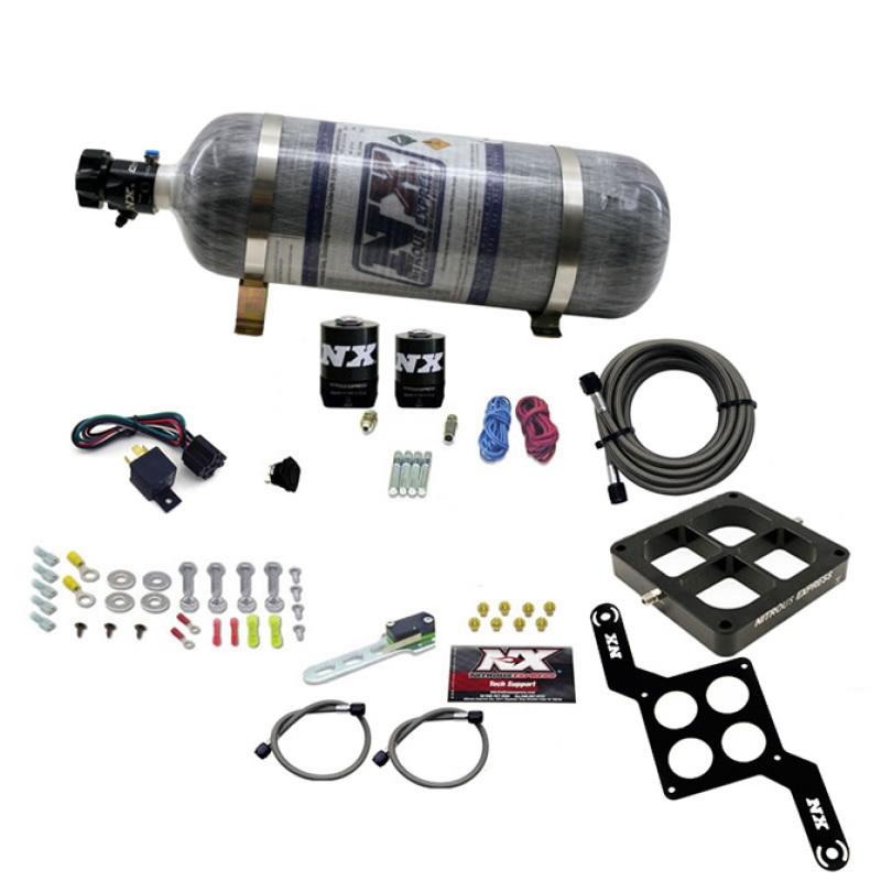 Nitrous Express Dominator Single Entry Crossbar RNC Nitrous Kit (250-750HP) w/Composite Bottle 63870-12 Main Image