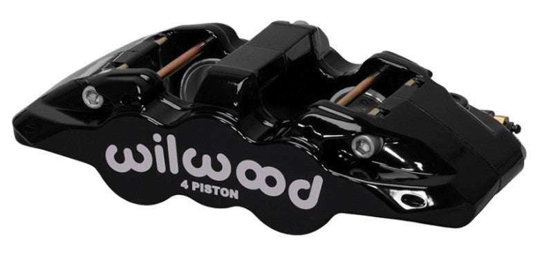 Wilwood Caliper-Aero4-R/H - Black 1.62/1.38in Pistons 1.25in Disc 120-13281-BK