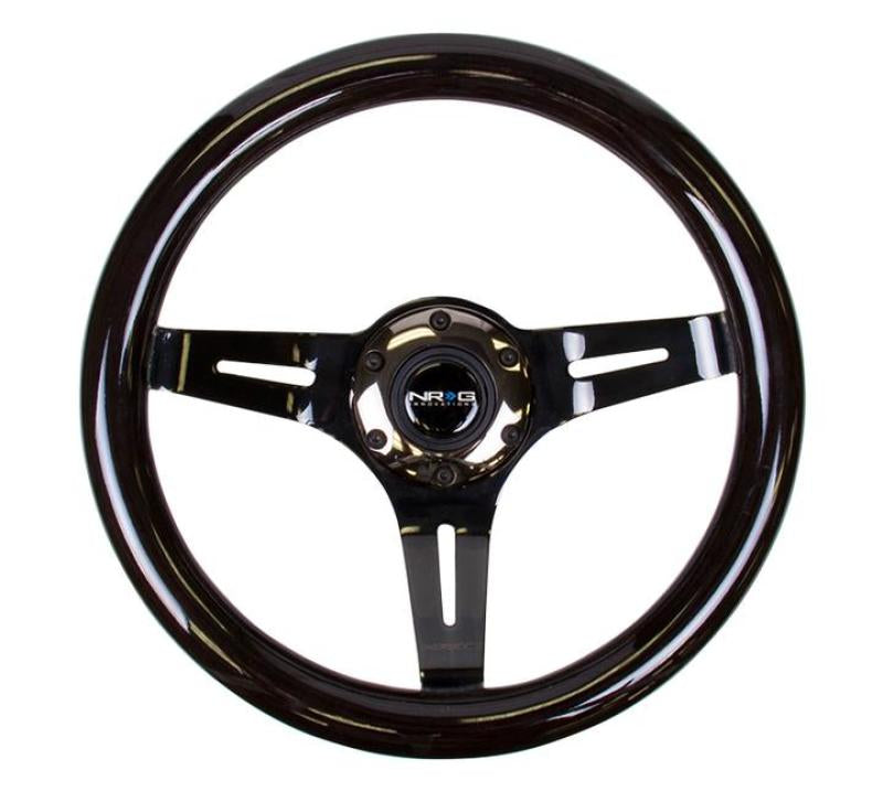 NRG Classic Wood Grain Steering Wheel (310mm) White w/Neochrome 3-Spoke Center ST-310WT-MC