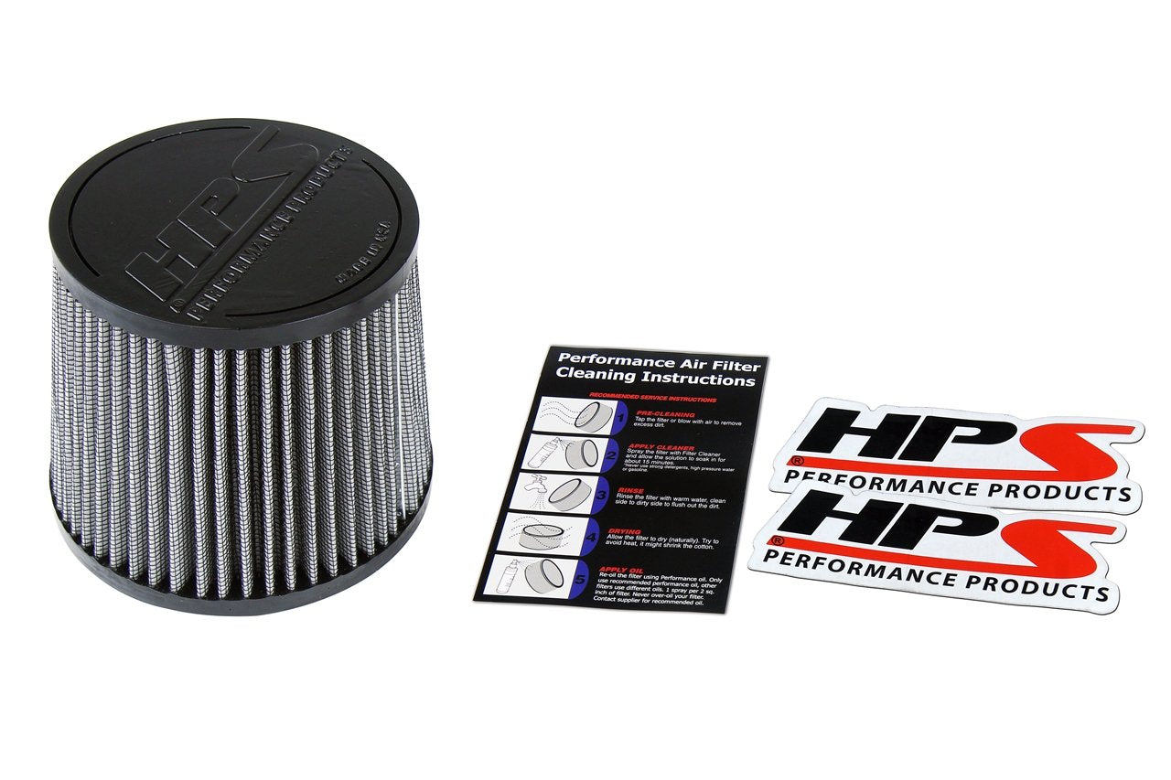 HPS Performance Air Filter 3" ID, 5" Element Length, 6.5" Overall Length, HPS-4276