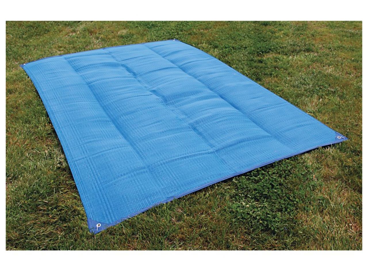 Camco Awning Mat 6' x 9' - Blue Reversable Bilingual