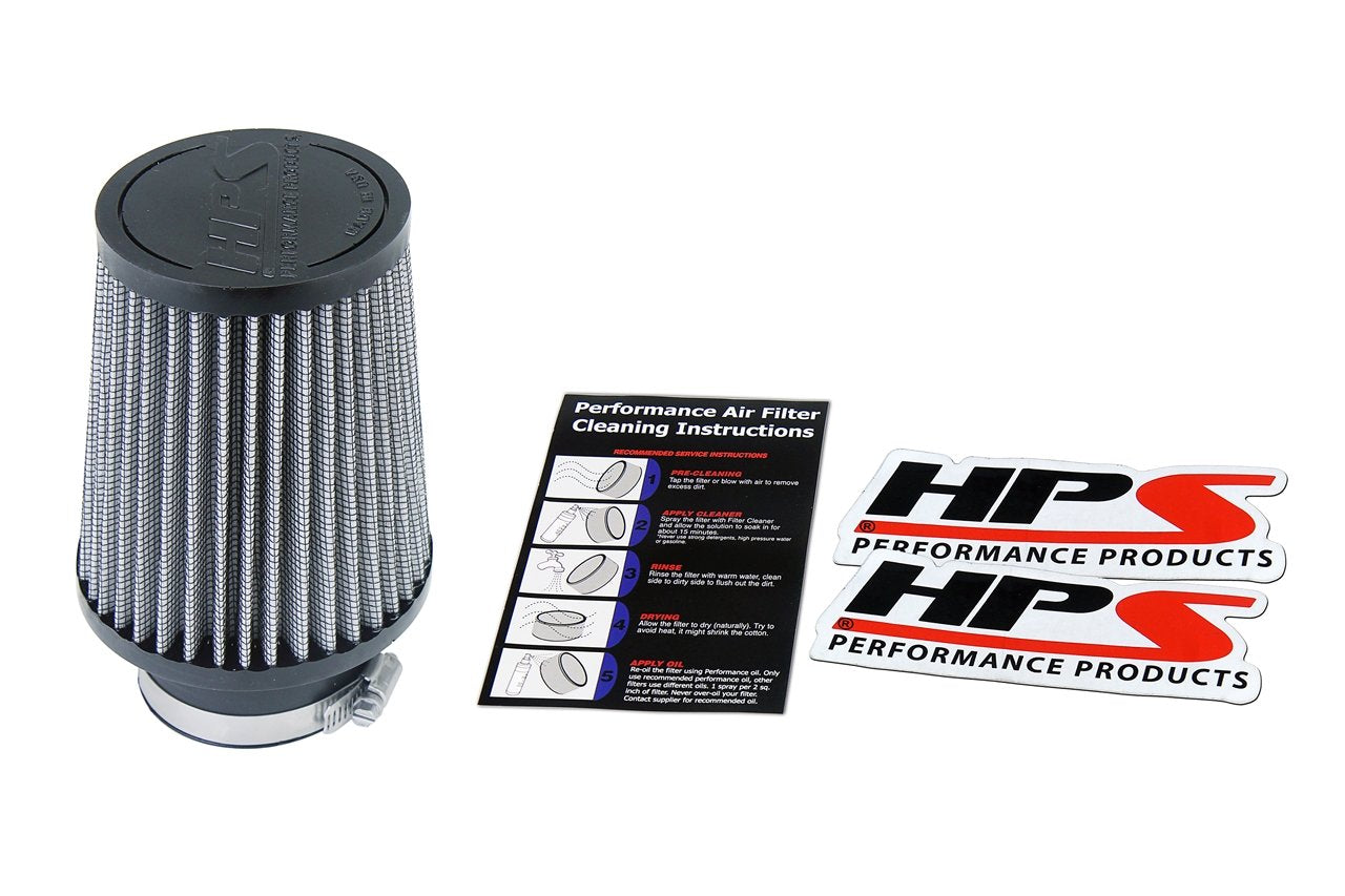 HPS Performance Air Filter 2.5" ID, 4.5" Base, 3.5" Top, 7.25" Overall Length