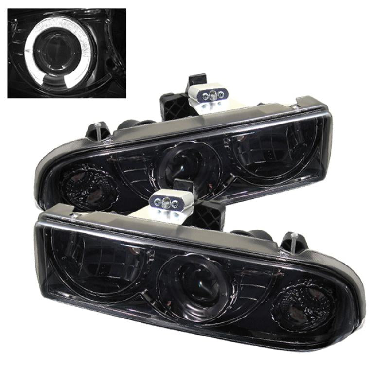 Spyder Chevy S10 98-04 Projector Headlights LED Halo Smke - Low H1 PRO-YD-CS1098-SMC 5009562 Main Image