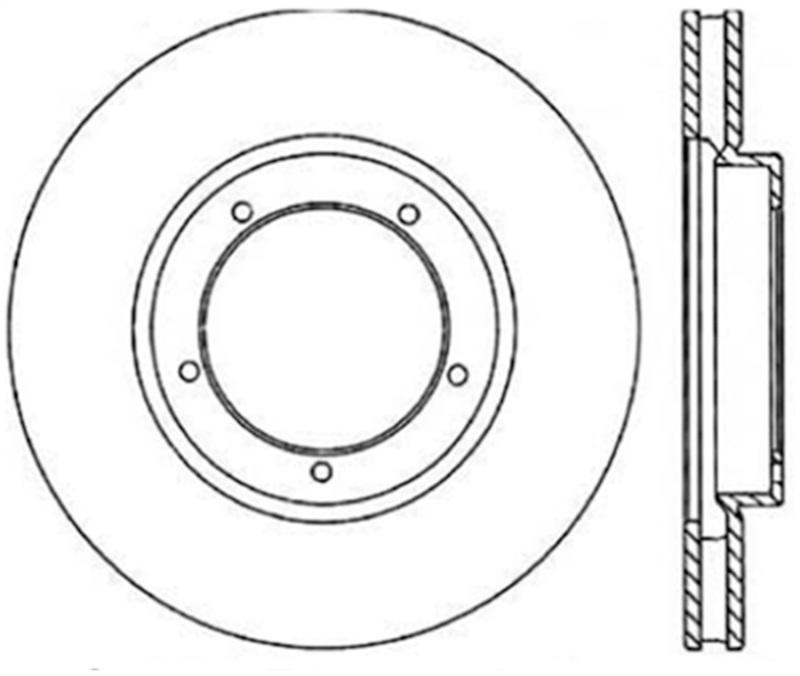 StopTech Power Slot 1986 Porsche 944 Right Front Slotted Rotor 126.37020SR Main Image