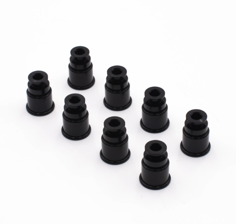 BLOX Racing 14mm Adapter Top (1/2in) w/Viton O-Ring & Retaining Clip (Set of 8) BXEF-AT-14S-8