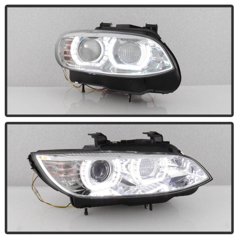 Spyder 08-10 BMW F92 3 Series Proj Headlight - High Beam H3 DRL LED - Chrome - PRO-YD-BMWE9208-DRL-C 5086518