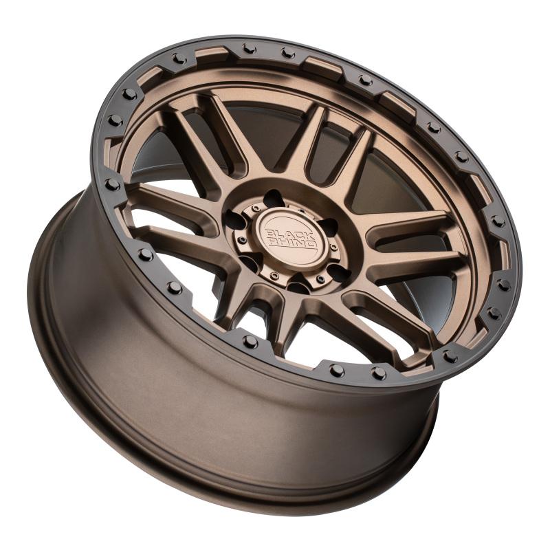 Black Rhino Apache 17x8.5 6x139.7 ET-18 CB 112.1 Matte Bronze w/Black Lip Edge & Bolts Wheel 1785APC-86140Z12 Main Image