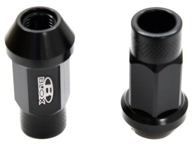BLOX Racing Forged AL7075 Lug Nut Set 12x1.25mm Set of 20 Black