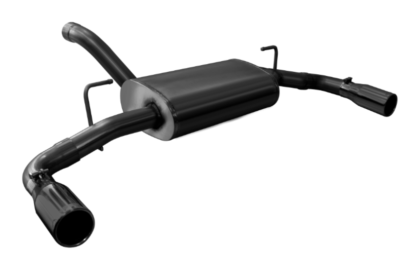 Corsa 18+ Jeep Wrangler JL 2.5in Dual Rear Exit Black Tips Sport Axle-Back Exhaust 21014BLK Main Image